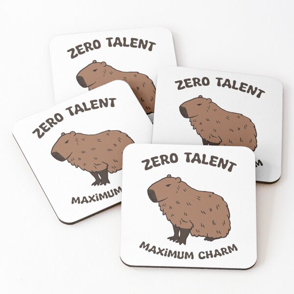 Item preview, Zero Talent Maximum Charm Capybara designed and sold by Sapocheart.