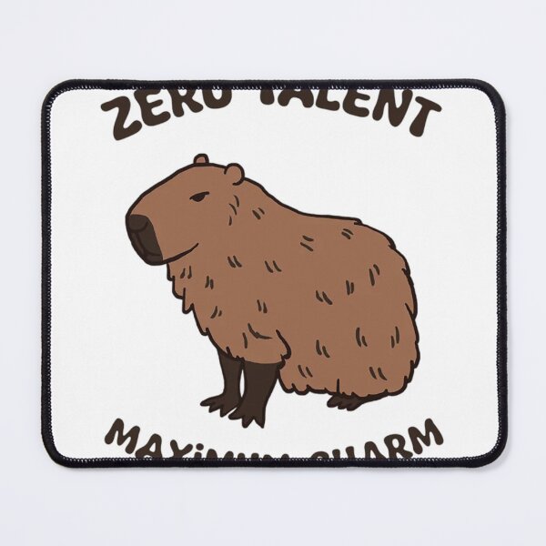 Item preview, Zero Talent Maximum Charm Capybara designed and sold by Sapocheart.