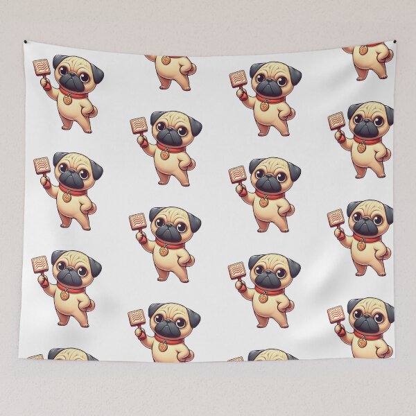 Item preview, Pug Dog & a stamp  designed and sold by netz28.