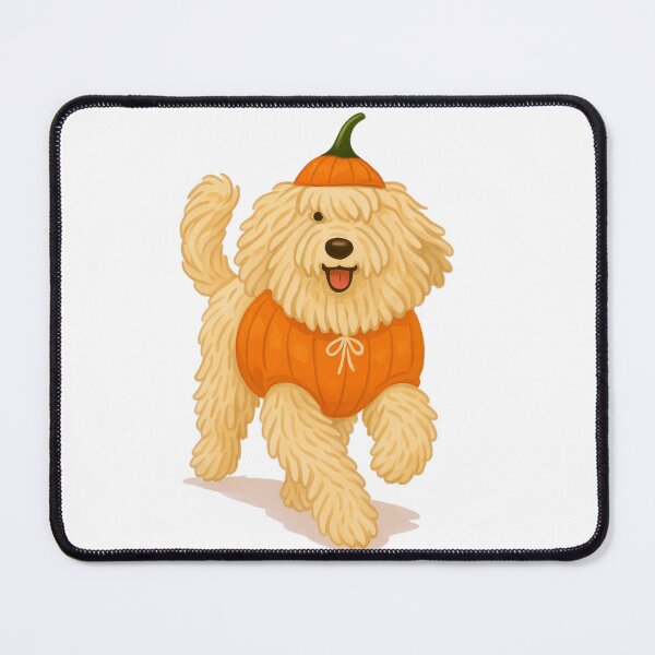 Item preview, Komondor in Pumpkin Costume – Cute Halloween Autumn Design designed and sold by GoodyPaws.