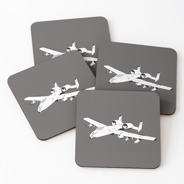 Item preview, Aircraft - A10 - Front - Top - Oblique - BW X 300 designed and sold by Military Insignia Products.