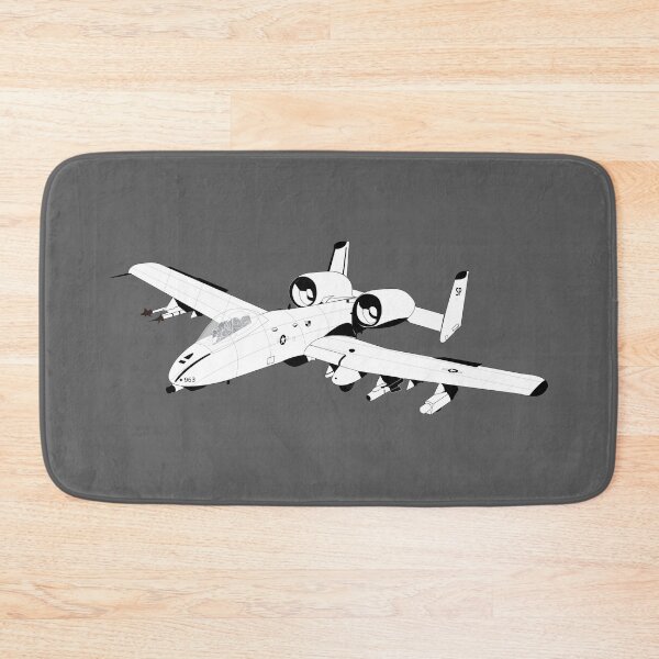 Item preview, Aircraft - A10 - Front - Top - Oblique - BW X 300 designed and sold by Military Insignia Products.