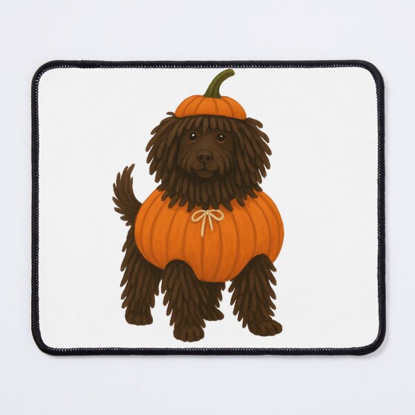Item preview, Puli in Pumpkin Costume – Cute Halloween Autumn Design designed and sold by GoodyPaws.