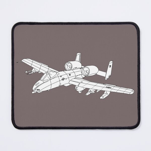 Item preview, Aircraft - A10 - Front - Top - Oblique - LA X 300 designed and sold by Military Insignia Products.