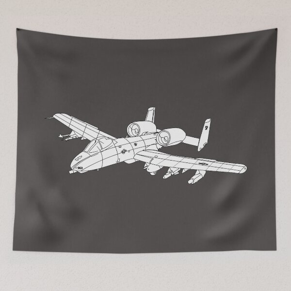 Item preview, Aircraft - A10 - Front - Top - Oblique - LA X 300 designed and sold by Military Insignia Products.