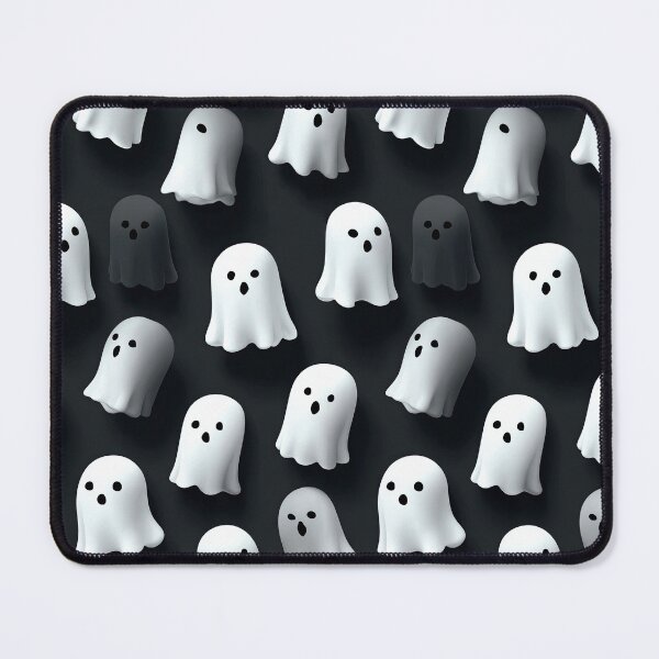 Item preview, Kawaii Ghost Pattern on Dark Background designed and sold by Kybruno's Creations.