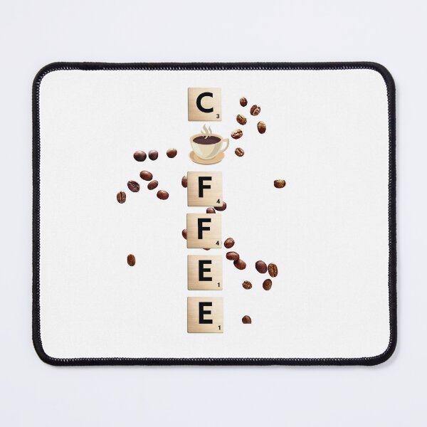 Item preview, Coffee Lover Scrabble Art – Coffee Beans & Tiles Design designed and sold by MomFuelDesigns.