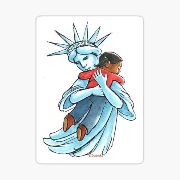 Liberty with Child Sticker