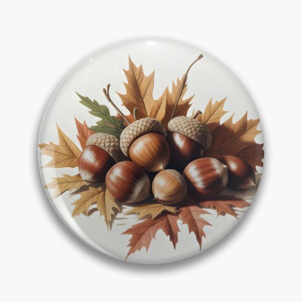 Item preview, Golden and Reddish-Brown Leaves with Acorn Accents designed and sold by SplashTastic.