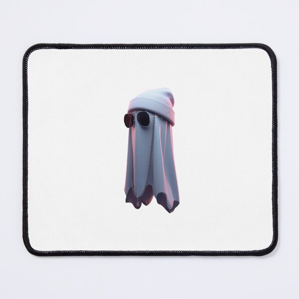 Item preview, Minimalist 3D Ghost with Lilac Beanie, Futuristic Sunglasses and Silver Chain – Digital NFT Style Art designed and sold by PixelVibe782.