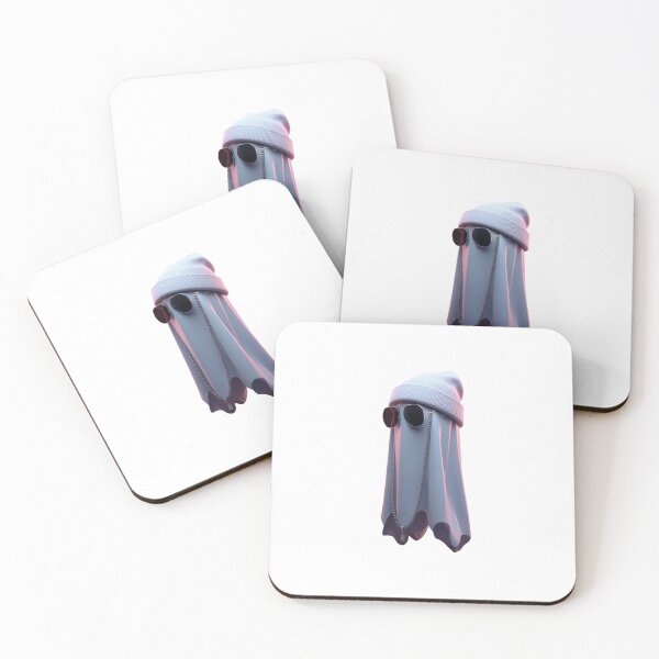 Item preview, Minimalist 3D Ghost with Lilac Beanie, Futuristic Sunglasses and Silver Chain – Digital NFT Style Art designed and sold by PixelVibe782.