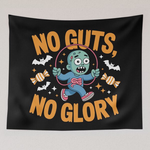 Item preview, No Guts, No Glory: A funny Halloween design that's all about strength and spooky fun. For the Halloween Festive Season designed and sold by Grang Art Artistic Designs.