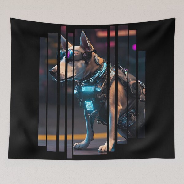 Item preview, Cyber dog whit neon glasses 1 designed and sold by Neon G.