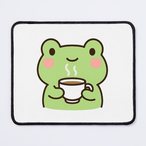 Item preview, Cute Frog Sipping Coffee | Kawaii Frog  designed and sold by stylishdzign.