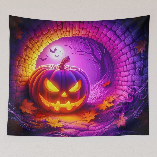 Item preview,   3d Halloween Purple Pumpkin Design designed and sold by SideKickCreates.