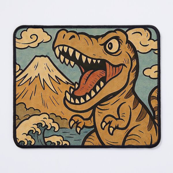 Item preview, Retro Dino Wave by Mount Fuji designed and sold by WaGlobal.