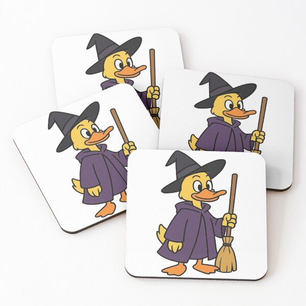 Item preview, Witch Duck with Hat and Broomstick – Funny Halloween Bird designed and sold by Confuzz1ed.