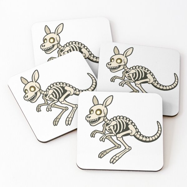 Item preview, Skeleton Kangaroo with Glowing Eyes – Creepy Halloween Animal designed and sold by Confuzz1ed.