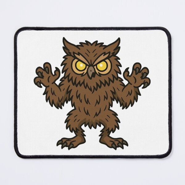 Item preview, Werewolf Owl with Claws and Glowing Eyes – Halloween Monster designed and sold by Confuzz1ed.