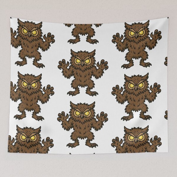 Item preview, Werewolf Owl with Claws and Glowing Eyes – Halloween Monster designed and sold by Confuzz1ed.