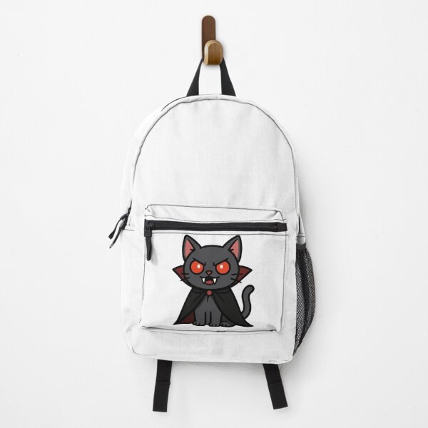 Item preview, Vampire Cat with Cape and Fangs – Spooky Halloween Creature designed and sold by Confuzz1ed.