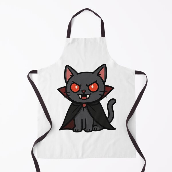 Item preview, Vampire Cat with Cape and Fangs – Spooky Halloween Creature designed and sold by Confuzz1ed.