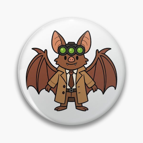 Item preview, Bat Detective with Night-Vision Goggles – Mysterious Animal Sleuth designed and sold by Confuzz1ed.