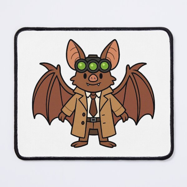 Item preview, Bat Detective with Night-Vision Goggles – Mysterious Animal Sleuth designed and sold by Confuzz1ed.