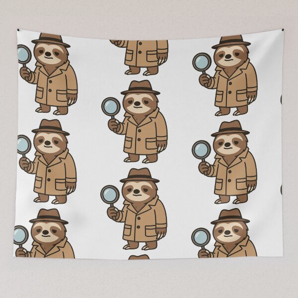 Item preview, Sloth Detective with Magnifying Glass – Funny Animal Mystery designed and sold by Confuzz1ed.