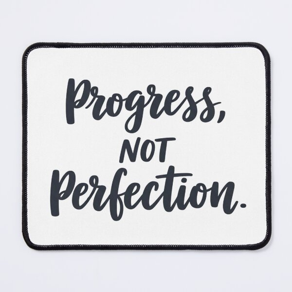 Item preview, "Progress not perfection" Inspirational Motivational Quote Design designed and sold by SLDavincy.