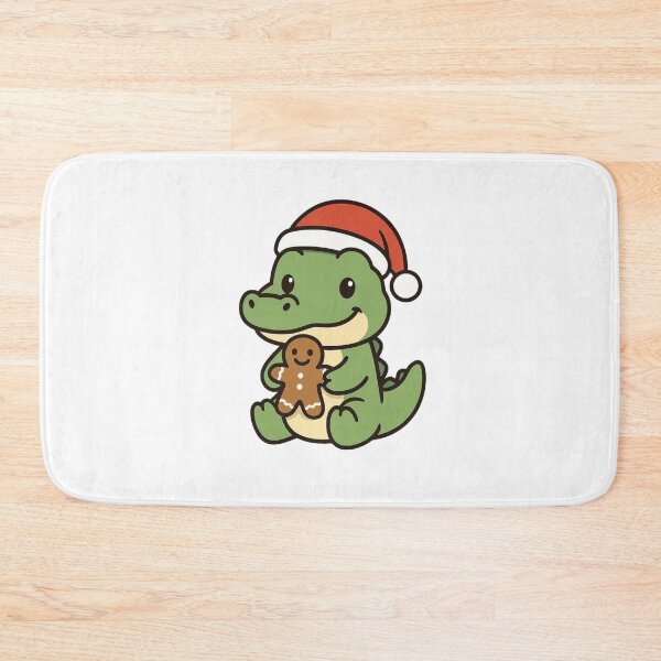 Item preview, Crocodile with Gingerbread Cookie – Cute Christmas Design designed and sold by Confuzz1ed.