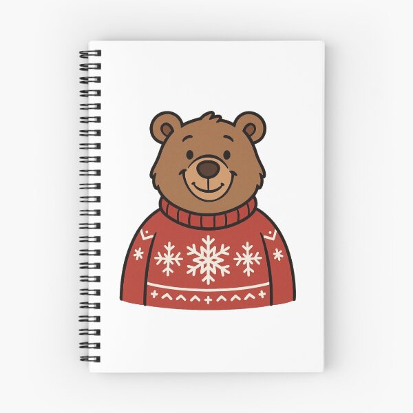 Item preview, Bear in Christmas Sweater – Cozy Holiday Animal designed and sold by Confuzz1ed.