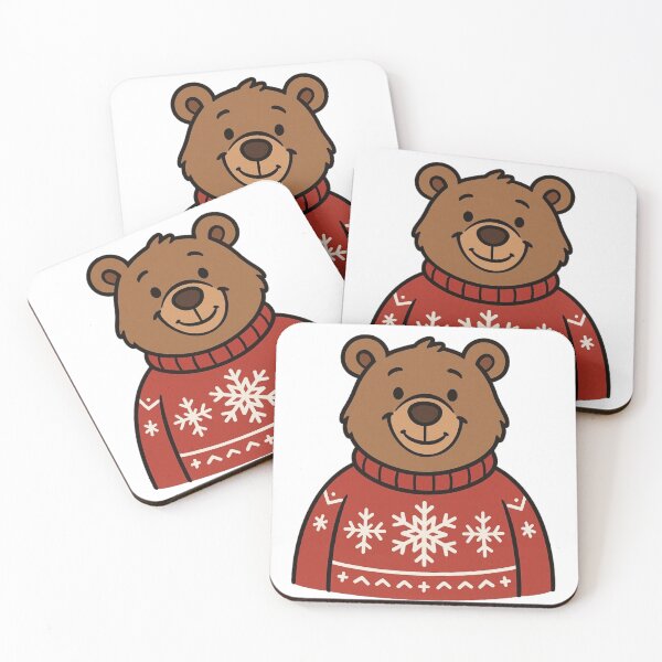 Item preview, Bear in Christmas Sweater – Cozy Holiday Animal designed and sold by Confuzz1ed.