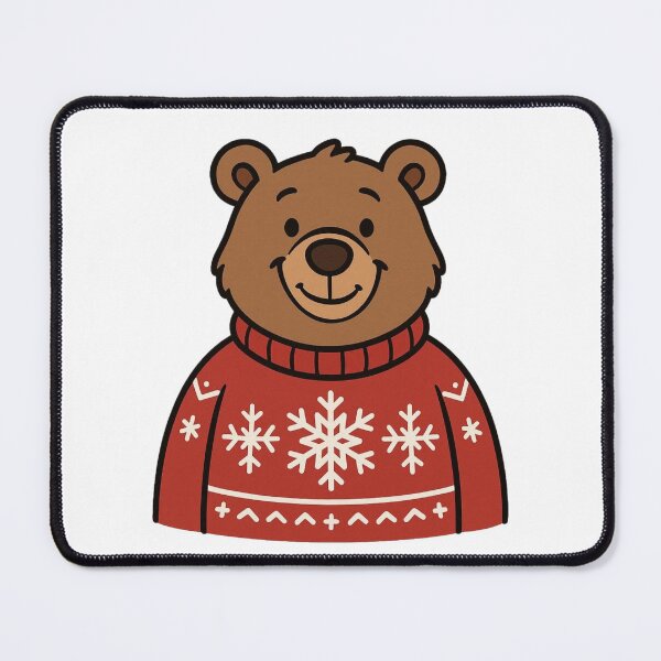 Item preview, Bear in Christmas Sweater – Cozy Holiday Animal designed and sold by Confuzz1ed.