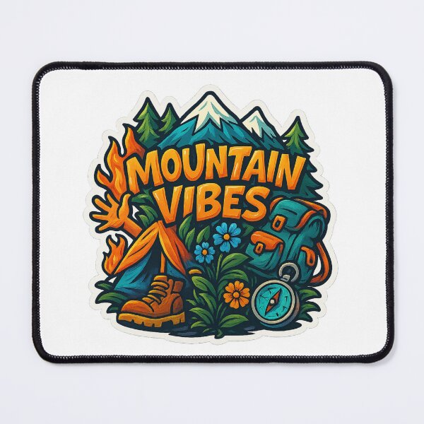Item preview, Mountain Vibes – Cartoon Adventure Illustration designed and sold by HT-Creative.