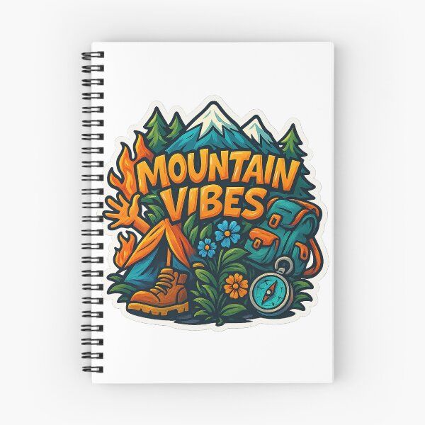 Item preview, Mountain Vibes – Cartoon Adventure Illustration designed and sold by HT-Creative.