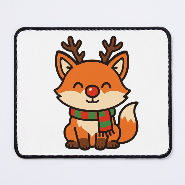 Item preview, Fox with Reindeer Antlers – Funny Christmas Character designed and sold by Confuzz1ed.