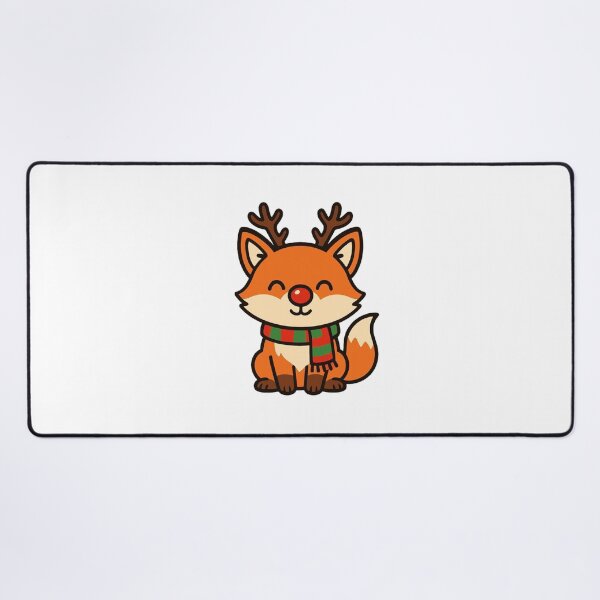 Item preview, Fox with Reindeer Antlers – Funny Christmas Character designed and sold by Confuzz1ed.