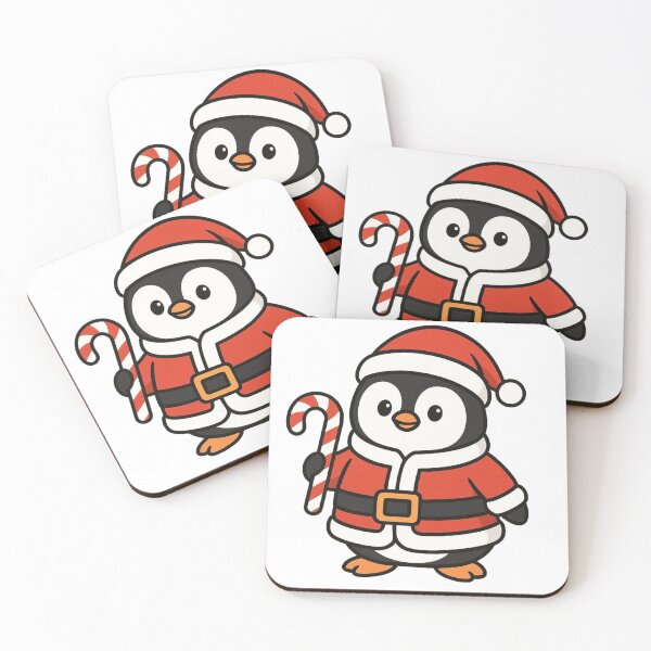 Item preview, Santa Penguin with Candy Cane – Cute Christmas Bird designed and sold by Confuzz1ed.
