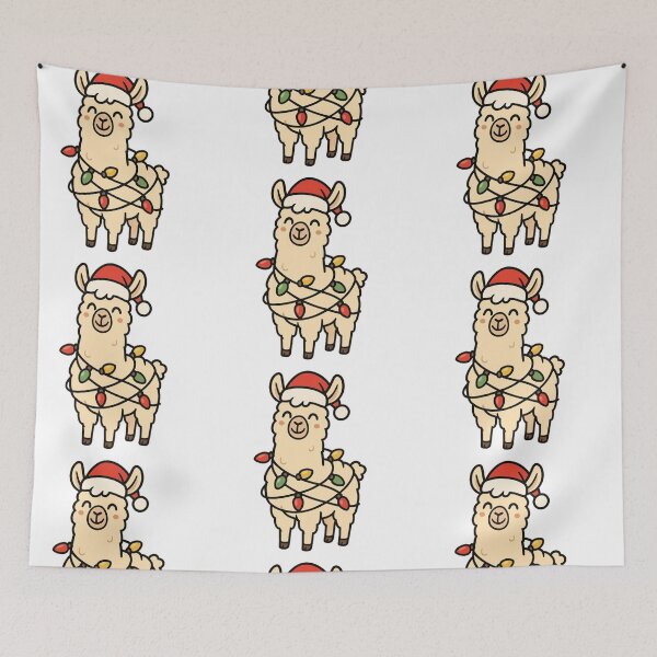 Item preview, Llama Tangled in Christmas Lights – Funny Festive Animal designed and sold by Confuzz1ed.