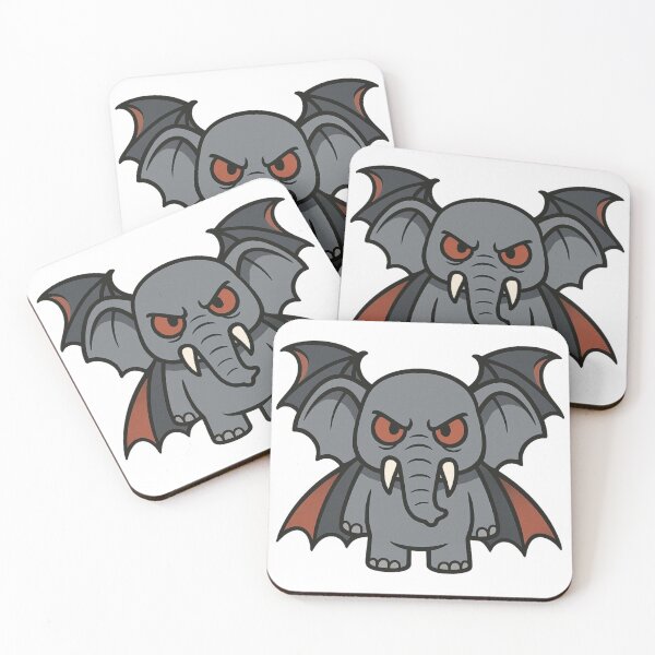 Item preview, Vampire Elephant with Bat Wings – Scary Halloween Animal designed and sold by Confuzz1ed.