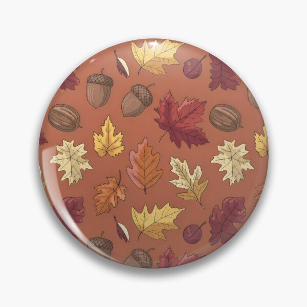 Item preview, Seasonal Autumn Pattern with Acorns and Golden Leaves designed and sold by SplashTastic.