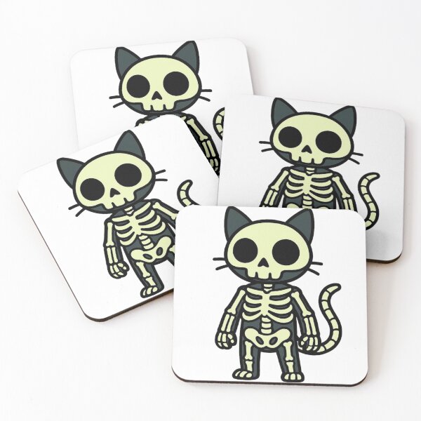 Item preview, Skeleton Cat with Glowing Bones – Halloween Monster designed and sold by Confuzz1ed.