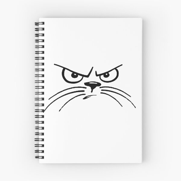 Item preview, black and white grumpy cat with whiskers designed and sold by julieiluj.