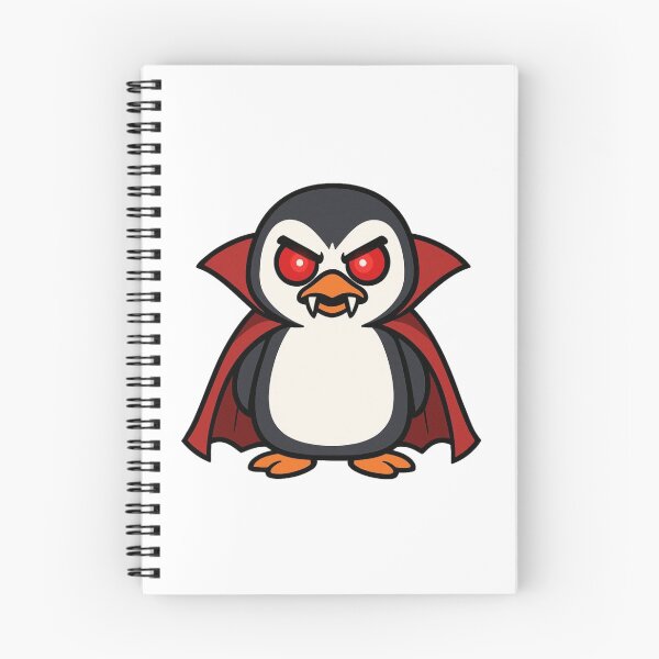 Item preview, Vampire Penguin with Red Eyes – Spooky Halloween Bird designed and sold by Confuzz1ed.