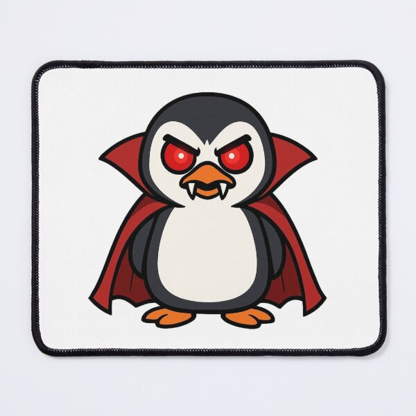 Item preview, Vampire Penguin with Red Eyes – Spooky Halloween Bird designed and sold by Confuzz1ed.