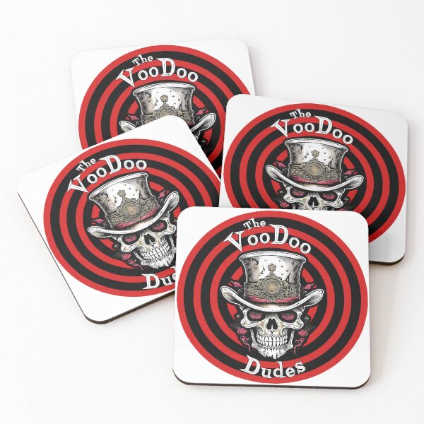 Artikelvorschau, Voodoo Dudes Rot und Schwarz entworfen und verkauft von Three Eyed Cat Designs.