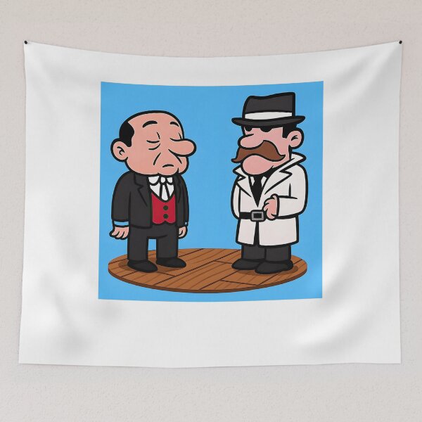 Item preview, The Detective Game Â€“ Retro Commodore 64 Mystery Artwork (Inspector Bonaparte & Jeeves) designed and sold by ShopPointLessM.