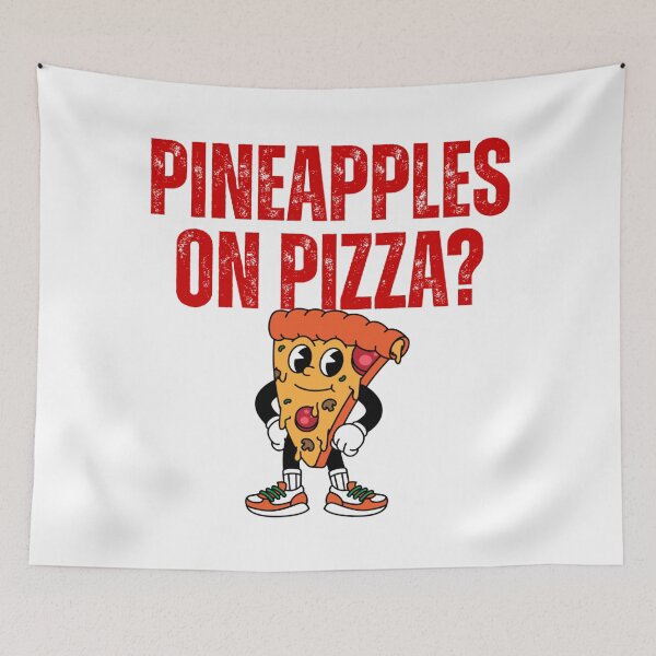 Item preview, Funny Pineapples on Pizza Debate | Cute Pizza Slice Graphic for Food Lovers designed and sold by boldstuffshop.