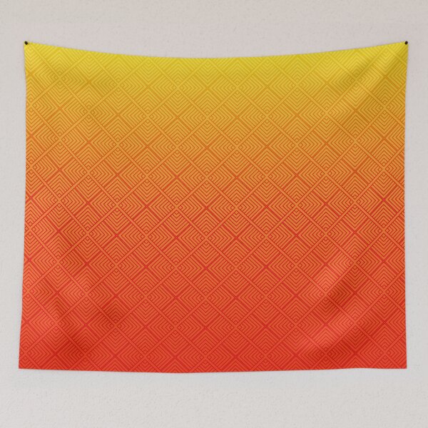 Item preview, Geometric Gradient Pattern – Yellow to Red Diamond Design designed and sold by Apurva Joshi.